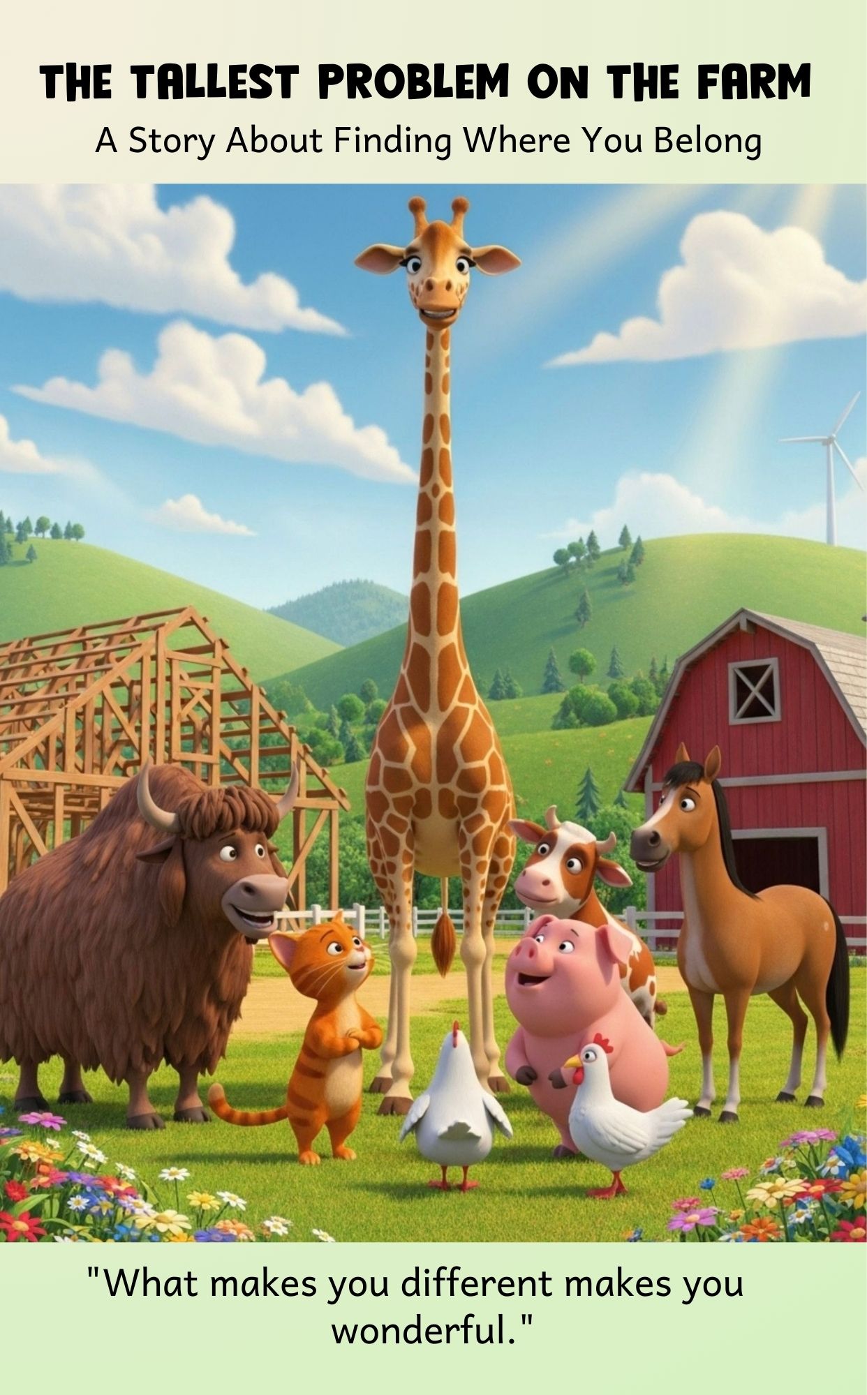 The Tallest Problem on the Farm book cover - acceptance and belonging story